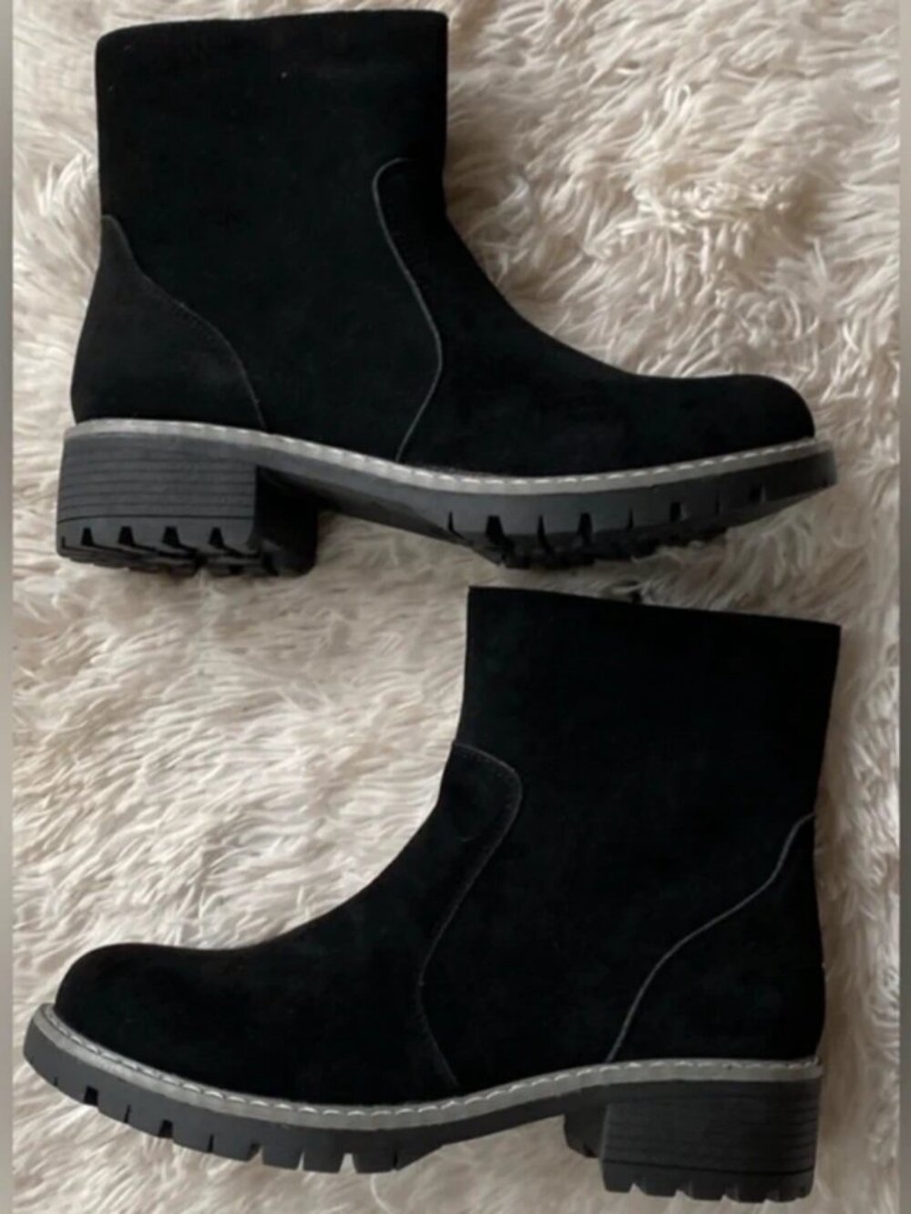 Black suede boots US 9